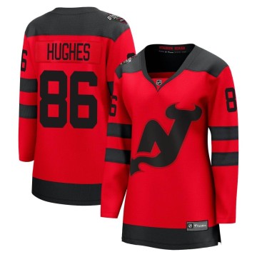 Breakaway Fanatics Branded Women's Jack Hughes New Jersey Devils 2024 Stadium Series Jersey - Red