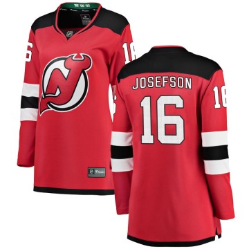 Breakaway Fanatics Branded Women's Jacob Josefson New Jersey Devils Home Jersey - Red