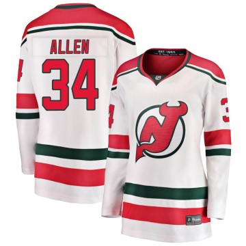 Breakaway Fanatics Branded Women's Jake Allen New Jersey Devils Alternate Jersey - White