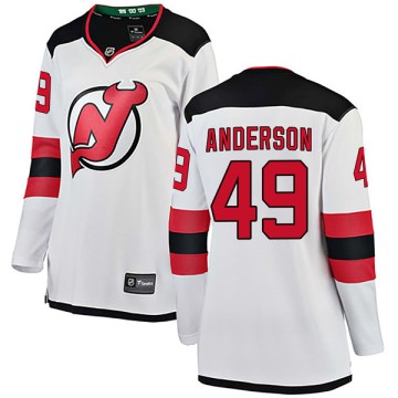 Breakaway Fanatics Branded Women's Joey Anderson New Jersey Devils Away Jersey - White