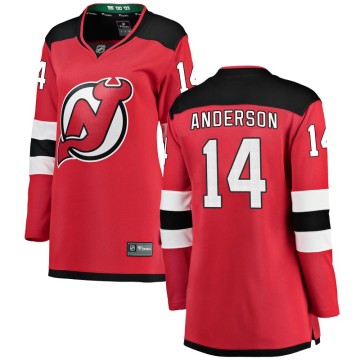 Breakaway Fanatics Branded Women's Joey Anderson New Jersey Devils Home Jersey - Red