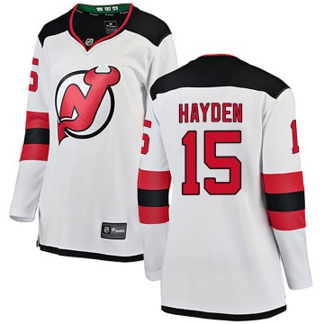 Breakaway Fanatics Branded Women's John Hayden New Jersey Devils Away Jersey - White
