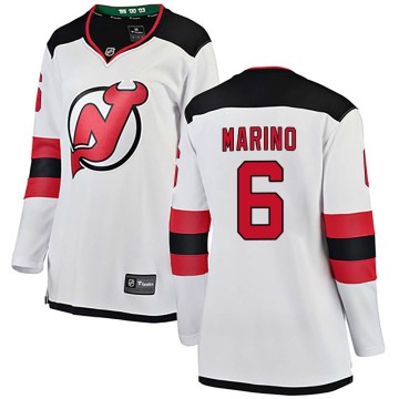 Breakaway Fanatics Branded Women's John Marino New Jersey Devils Away Jersey - White