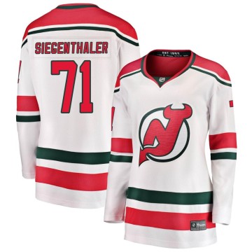 Breakaway Fanatics Branded Women's Jonas Siegenthaler New Jersey Devils Alternate Jersey - White