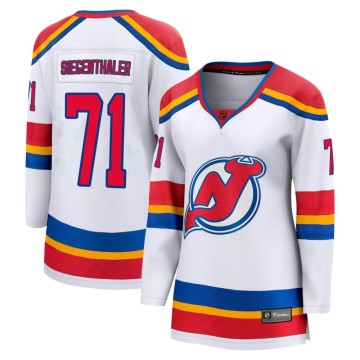 Breakaway Fanatics Branded Women's Jonas Siegenthaler New Jersey Devils Special Edition 2.0 Jersey - White