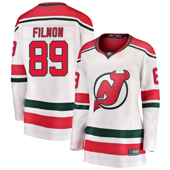 Breakaway Fanatics Branded Women's Josh Filmon New Jersey Devils Alternate Jersey - White