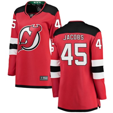 Breakaway Fanatics Branded Women's Josh Jacobs New Jersey Devils Home Jersey - Red