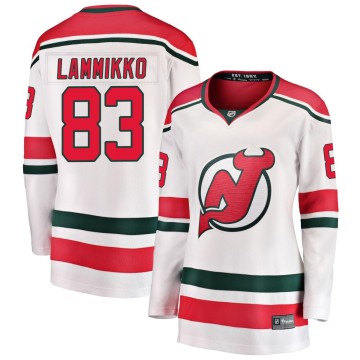 Breakaway Fanatics Branded Women's Juho Lammikko New Jersey Devils Alternate Jersey - White