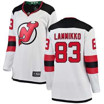 Breakaway Fanatics Branded Women's Juho Lammikko New Jersey Devils Away Jersey - White
