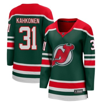 Breakaway Fanatics Branded Women's Kaapo Kahkonen New Jersey Devils 2020/21 Special Edition Jersey - Green