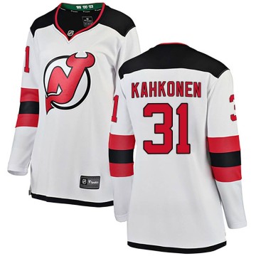 Breakaway Fanatics Branded Women's Kaapo Kahkonen New Jersey Devils Away Jersey - White