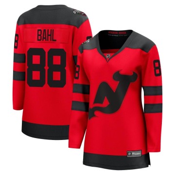 Breakaway Fanatics Branded Women's Kevin Bahl New Jersey Devils 2024 Stadium Series Jersey - Red