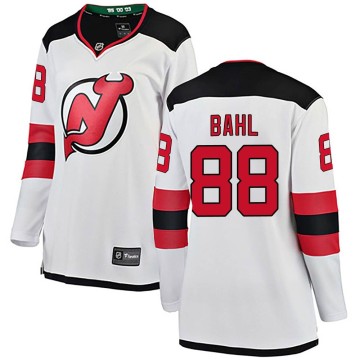 Breakaway Fanatics Branded Women's Kevin Bahl New Jersey Devils Away Jersey - White