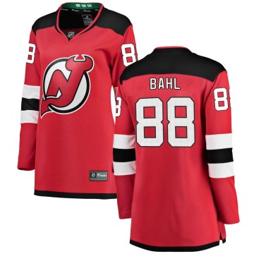 Breakaway Fanatics Branded Women's Kevin Bahl New Jersey Devils Home Jersey - Red