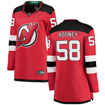 Breakaway Fanatics Branded Women's Kevin Rooney New Jersey Devils Home Jersey - Red