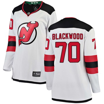 Breakaway Fanatics Branded Women's MacKenzie Blackwood New Jersey Devils Away Jersey - White