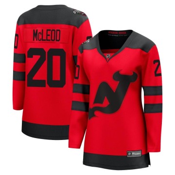 Breakaway Fanatics Branded Women's Michael McLeod New Jersey Devils 2024 Stadium Series Jersey - Red