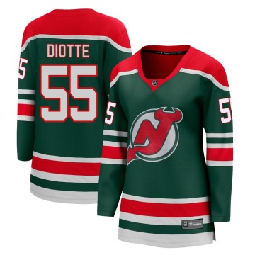 Breakaway Fanatics Branded Women's Mikael Diotte New Jersey Devils 2020/21 Special Edition Jersey - Green
