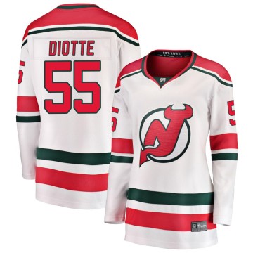 Breakaway Fanatics Branded Women's Mikael Diotte New Jersey Devils Alternate Jersey - White