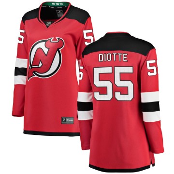 Breakaway Fanatics Branded Women's Mikael Diotte New Jersey Devils Home Jersey - Red