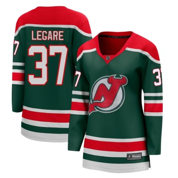 Breakaway Fanatics Branded Women's Nathan Legare New Jersey Devils 2020/21 Special Edition Jersey - Green