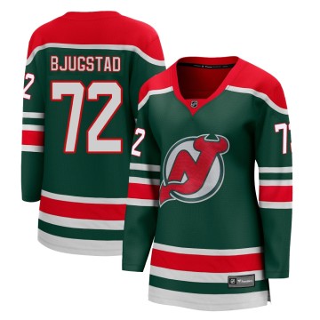 Breakaway Fanatics Branded Women's Nick Bjugstad New Jersey Devils 2020/21 Special Edition Jersey - Green