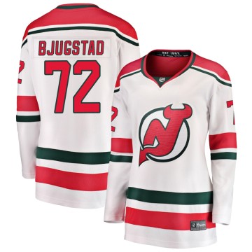 Breakaway Fanatics Branded Women's Nick Bjugstad New Jersey Devils Alternate Jersey - White