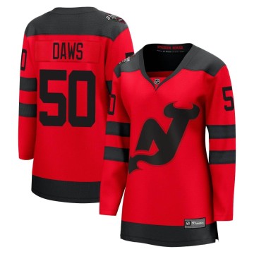 Breakaway Fanatics Branded Women's Nico Daws New Jersey Devils 2024 Stadium Series Jersey - Red