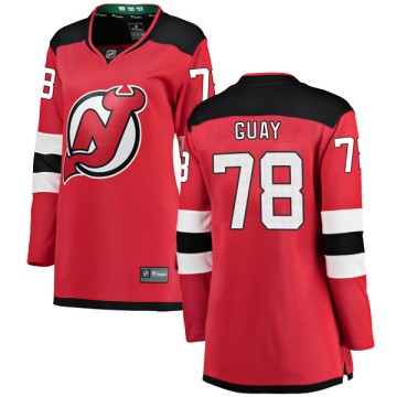 Breakaway Fanatics Branded Women's Nicolas Guay New Jersey Devils Home Jersey - Red