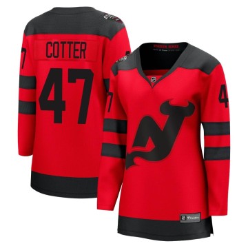 Breakaway Fanatics Branded Women's Paul Cotter New Jersey Devils 2024 Stadium Series Jersey - Red