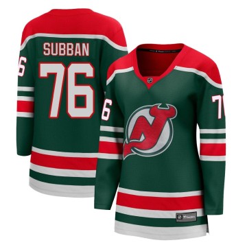 Breakaway Fanatics Branded Women's P.K. Subban New Jersey Devils 2020/21 Special Edition Jersey - Green