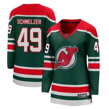 Breakaway Fanatics Branded Women's Ryan Schmelzer New Jersey Devils 2020/21 Special Edition Jersey - Green