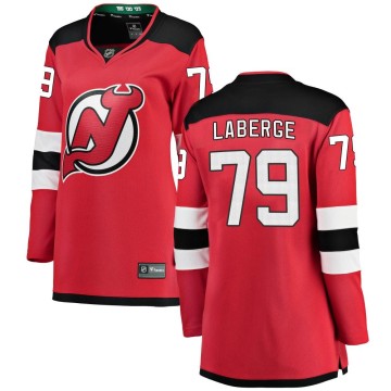 Breakaway Fanatics Branded Women's Samuel Laberge New Jersey Devils Home Jersey - Red