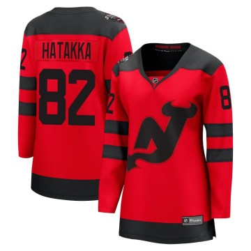 Breakaway Fanatics Branded Women's Santeri Hatakka New Jersey Devils 2024 Stadium Series Jersey - Red
