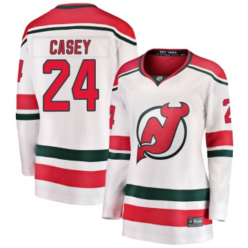 Breakaway Fanatics Branded Women's Seamus Casey New Jersey Devils Alternate Jersey - White