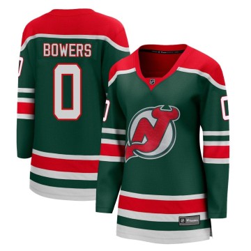 Breakaway Fanatics Branded Women's Shane Bowers New Jersey Devils 2020/21 Special Edition Jersey - Green