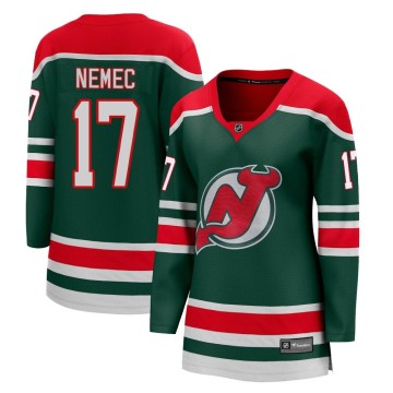 Breakaway Fanatics Branded Women's Simon Nemec New Jersey Devils 2020/21 Special Edition Jersey - Green
