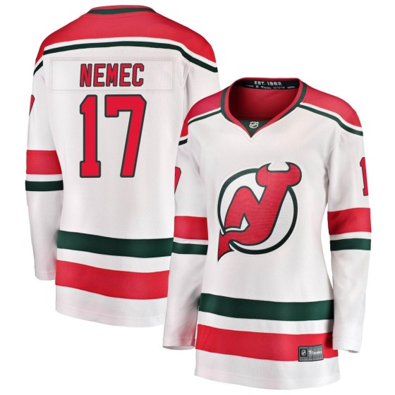 Breakaway Fanatics Branded Women's Simon Nemec New Jersey Devils Alternate Jersey - White