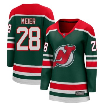 Breakaway Fanatics Branded Women's Timo Meier New Jersey Devils 2020/21 Special Edition Jersey - Green