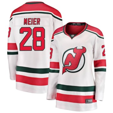 Breakaway Fanatics Branded Women's Timo Meier New Jersey Devils Alternate Jersey - White