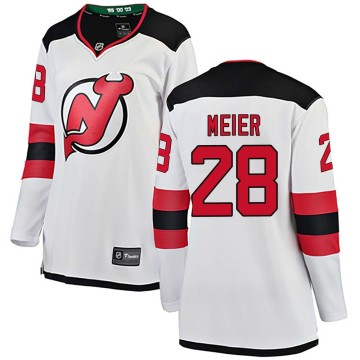 Breakaway Fanatics Branded Women's Timo Meier New Jersey Devils Away Jersey - White