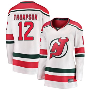 Breakaway Fanatics Branded Women's Tyce Thompson New Jersey Devils Alternate Jersey - White