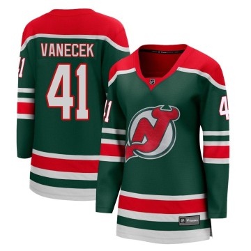 Breakaway Fanatics Branded Women's Vitek Vanecek New Jersey Devils 2020/21 Special Edition Jersey - Green