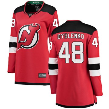 Breakaway Fanatics Branded Women's Yaroslav Dyblenko New Jersey Devils Home Jersey - Red