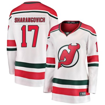Breakaway Fanatics Branded Women's Yegor Sharangovich New Jersey Devils Alternate Jersey - White
