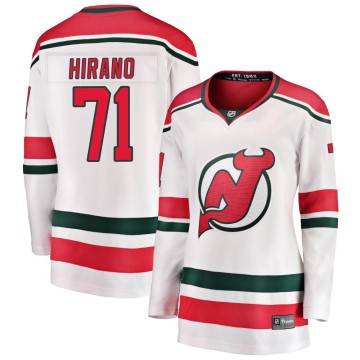 Breakaway Fanatics Branded Women's Yushiroh Hirano New Jersey Devils Alternate Jersey - White