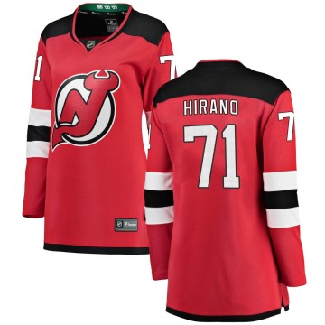 Breakaway Fanatics Branded Women's Yushiroh Hirano New Jersey Devils Home Jersey - Red