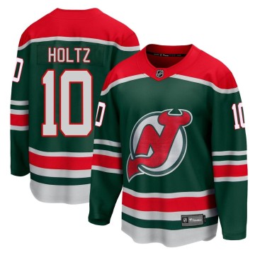 Breakaway Fanatics Branded Youth Alexander Holtz New Jersey Devils 2020/21 Special Edition Jersey - Green