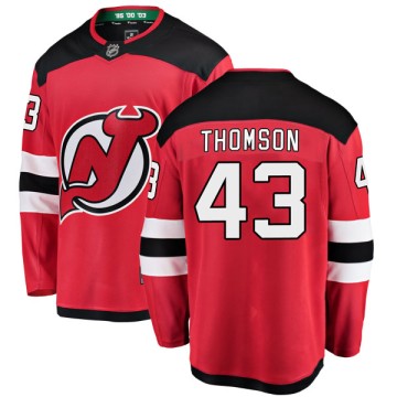 Breakaway Fanatics Branded Youth Ben Thomson New Jersey Devils Home Jersey - Red
