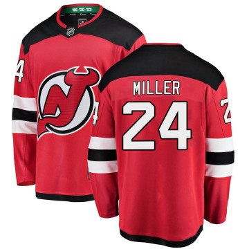 Breakaway Fanatics Branded Youth Colin Miller New Jersey Devils Home Jersey - Red